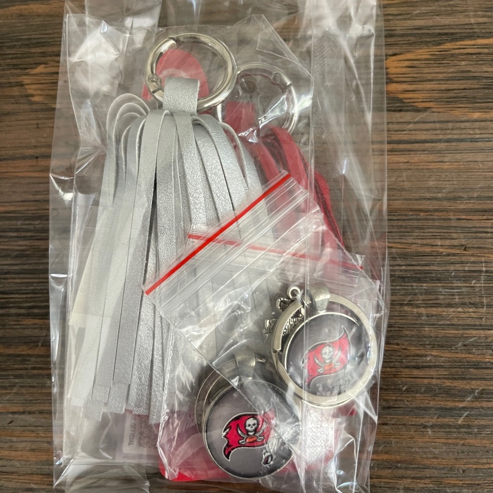 Buccaneers leather football purse